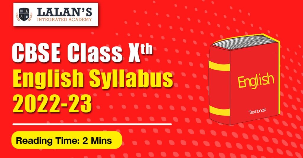 CBSE class 10th English syllabus 2022-23